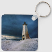 Leuchttürme | Frankfort Lighthouse Lake Michigan Schlüsselanhänger (Rückseite)