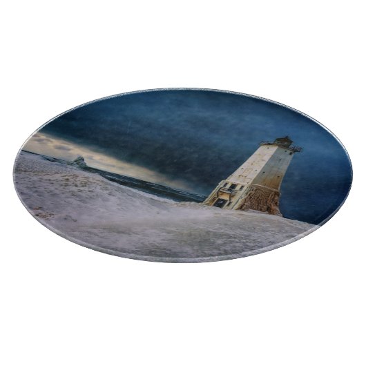 Leuchttürme | Frankfort Lighthouse Lake Michigan Schneidebrett (Ecke)