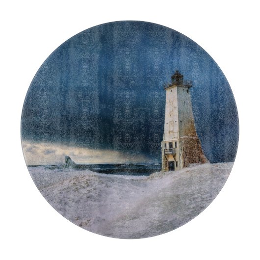 Leuchttürme | Frankfort Lighthouse Lake Michigan Schneidebrett (Vorderseite)