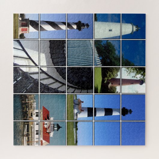 Leuchttürme für Außenbänke Puzzle (Horizontal)