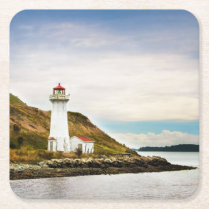 Leuchttürme Georges Island Lighthouse Rechteckiger Pappuntersetzer