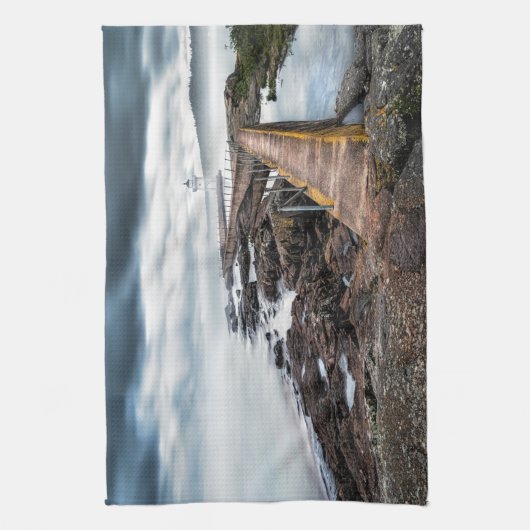 Leuchttürme | Grand Marais Lighthouse Minnesota Geschirrtuch (Vertikal)