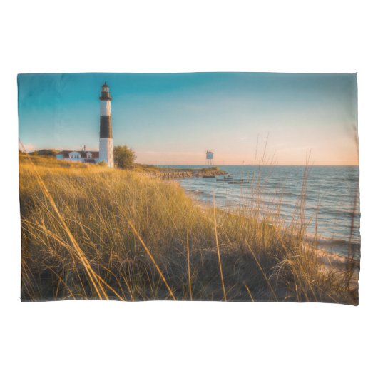 Leuchttürme | Großer Leuchtturm Ludington, MI Kissenbezug (Vorderseite)