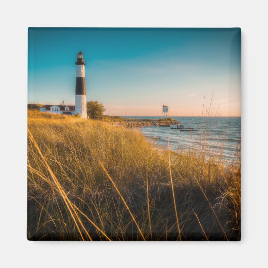 Leuchttürme | Großer Leuchtturm Ludington, MI Magnet (Vorne)