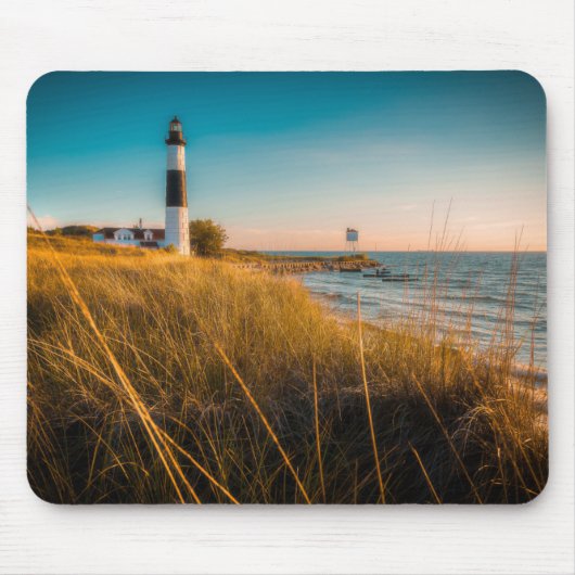 Leuchttürme | Großer Leuchtturm Ludington, MI Mousepad (Vorne)