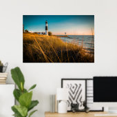 Leuchttürme | Großer Leuchtturm Ludington, MI Poster (Heimbüro)