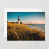 Leuchttürme | Großer Leuchtturm Ludington, MI Postkarte (Vorne/Hinten)