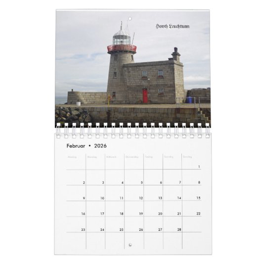 Leuchttürme in Irland Kalender (Feb 2026)