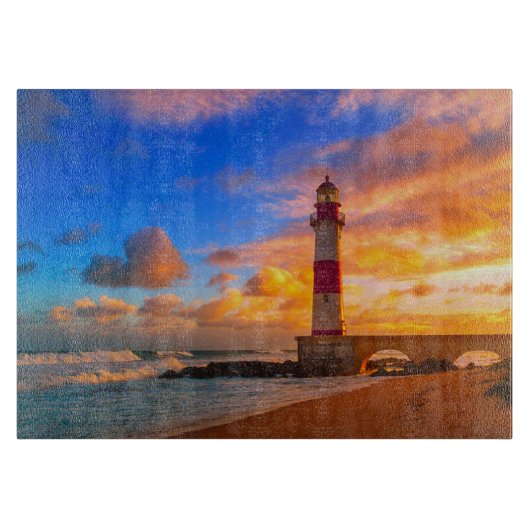 Leuchttürme | Itapuã Brasilien Leuchtturm Schneidebrett (Vorderseite)