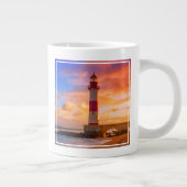 Leuchttürme | Itapuã Lighthouse Bahia Brasilien Jumbo-Tasse (Rechts)