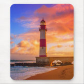Leuchttürme | Itapuã Lighthouse Bahia Brasilien Mousepad (Vorne)