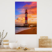 Leuchttürme | Itapuã Lighthouse Bahia Brasilien Poster (Küche)
