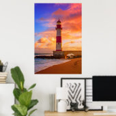 Leuchttürme | Itapuã Lighthouse Bahia Brasilien Poster (Heimbüro)