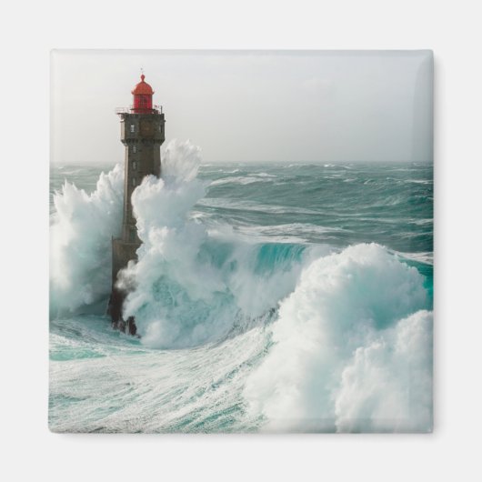 Leuchttürme | Jument Lighthouse Ouessant Frankreic Magnet (Vorne)