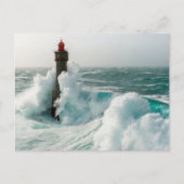 Leuchttürme | Jument Lighthouse Ouessant Frankreic Postkarte (Vorderseite)