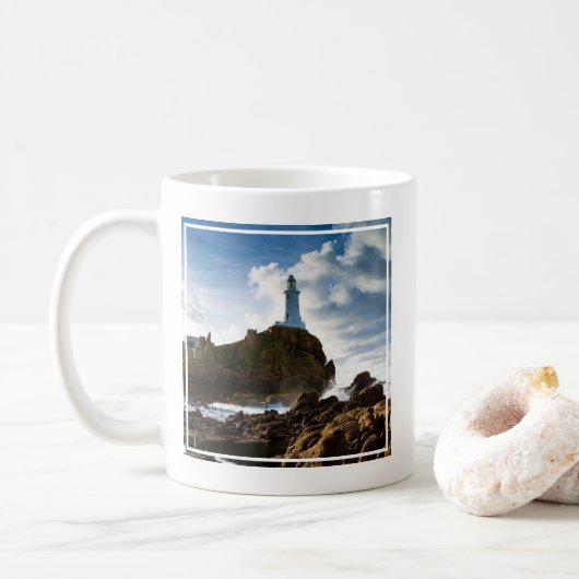 Leuchttürme | Kanalinseln La Corbière Kaffeetasse (Mit Donut)