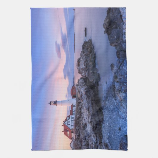 Leuchttürme | Kap Elizabeth, Maine Geschirrtuch (Vertikal)