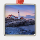 Leuchttürme | Kap Elizabeth, Maine Ornament Aus Metall (Vorne)