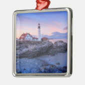 Leuchttürme | Kap Elizabeth, Maine Ornament Aus Metall (Links)