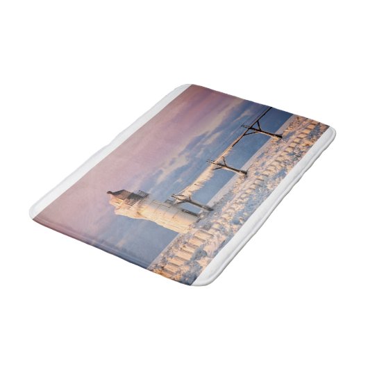 Leuchttürme | Lake Michigan Lighthouse Badematte (Schrägansicht)