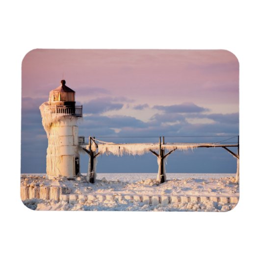 Leuchttürme | Lake Michigan Lighthouse Magnet (Horizontal)