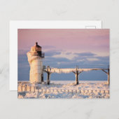 Leuchttürme | Lake Michigan Lighthouse Postkarte (Vorne/Hinten)