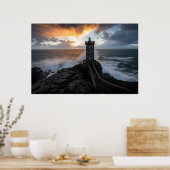 Leuchttürme | Le Conquet Kermorvan Lighthouse Poster (Küche)