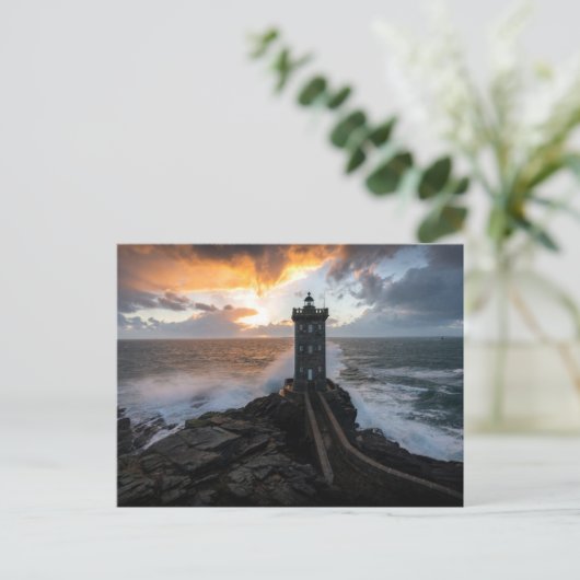 Leuchttürme | Le Conquet Kermorvan Lighthouse Postkarte (Stehend Vorderseite)