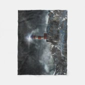 Leuchttürme | Leuchtturm im Sturm Fleecedecke (Vorderseite)