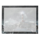 Leuchttürme | Leuchtturm im Sturm Notizblock (Vorderseite)