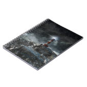 Leuchttürme | Leuchtturm im Sturm Notizblock (Linke Seite)