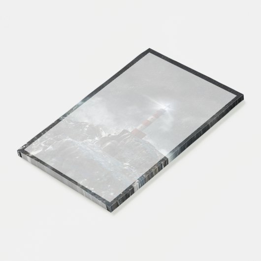 Leuchttürme | Leuchtturm im Sturm Post-it Klebezettel (angewinkelt)