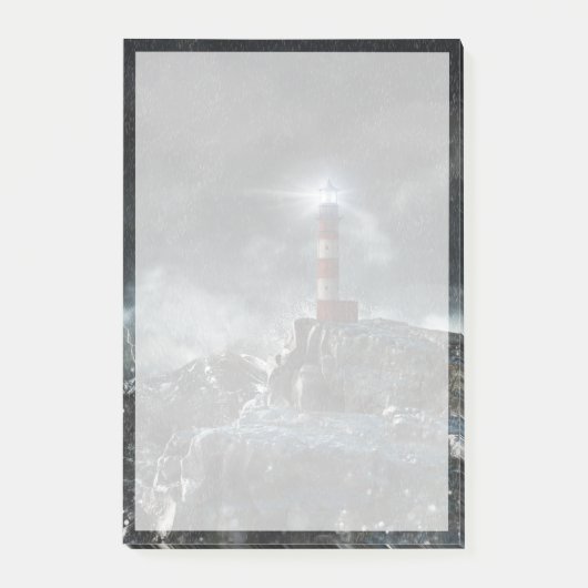 Leuchttürme | Leuchtturm im Sturm Post-it Klebezettel (Vorderseite)