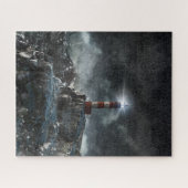 Leuchttürme | Leuchtturm im Sturm Puzzle (Horizontal)