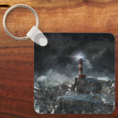 Leuchttürme | Leuchtturm im Sturm Schlüsselanhänger (Vorderseite)