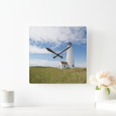 Leuchttürme | Leuchtturm Massachusetts Quadratische Wanduhr (Zuhause)