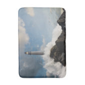 Leuchttürme | Leuchtturm mit Absturzwellen Badematte (Vorderseite Vertikal)