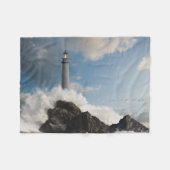 Leuchttürme | Leuchtturm mit Absturzwellen Fleecedecke (Vorderseite (Horizontal))
