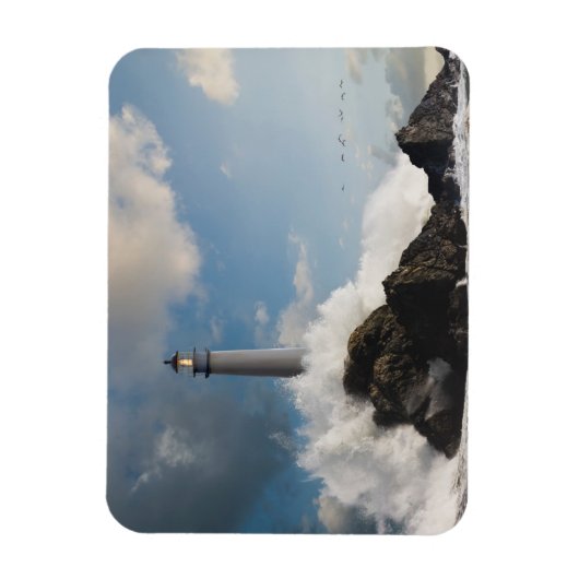 Leuchttürme | Leuchtturm mit Absturzwellen Magnet (Vertikal)