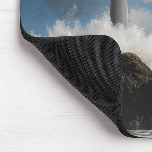 Leuchttürme | Leuchtturm mit Absturzwellen Mousepad (Ecke)