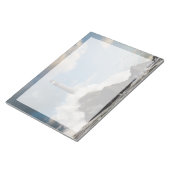 Leuchttürme | Leuchtturm mit Absturzwellen Notizblock (angewinkelt)