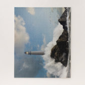 Leuchttürme | Leuchtturm mit Absturzwellen Puzzle (Vertikal)