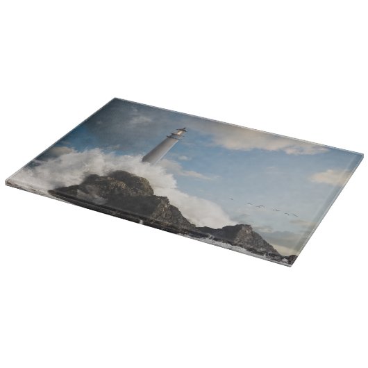 Leuchttürme | Leuchtturm mit Absturzwellen Schneidebrett (Ecke)