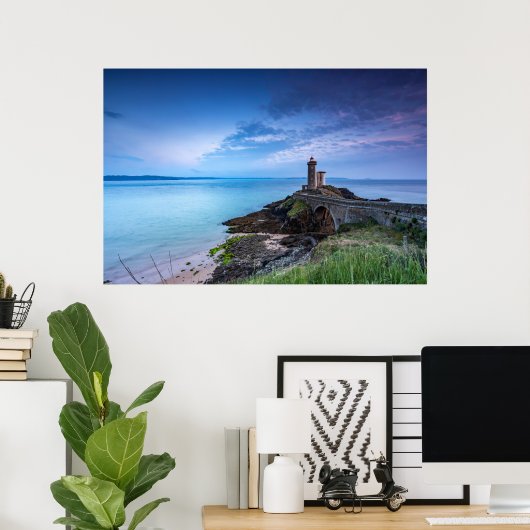 Leuchttürme | Leuchtturm Plouzané Frankreich Poster (Heimbüro)