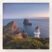 Leuchttürme | Lighthouse Cape Brett Neuseeland Glasuntersetzer (Vorderseite)