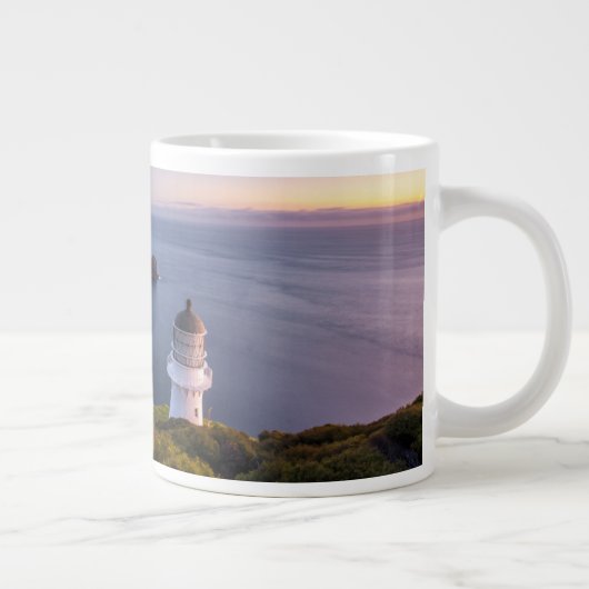 Leuchttürme | Lighthouse Cape Brett Neuseeland Jumbo-Tasse (Rechts)