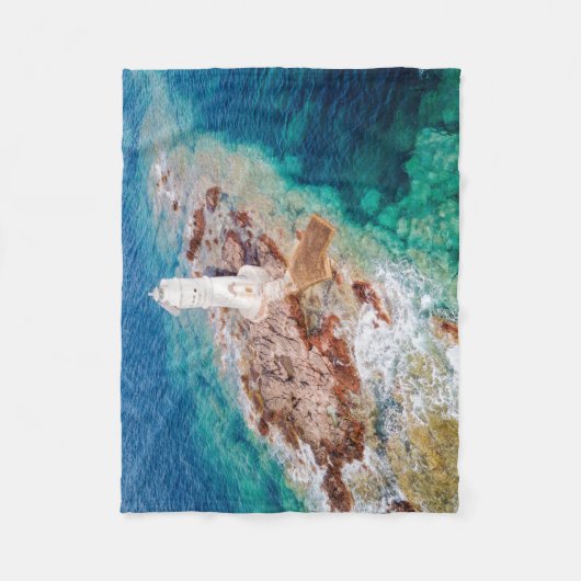 Leuchttürme | Mangiabarche Lighthouse Italien Fleecedecke (Vorderseite)