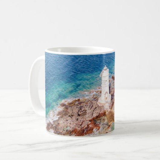 Leuchttürme | Mangiabarche Lighthouse Italien Kaffeetasse (Vorderseite Links)