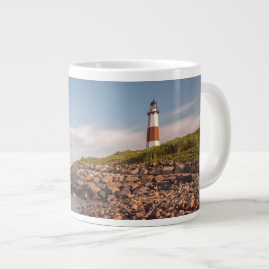 Leuchttürme | Montauk Point Long Island Jumbo-Tasse (Vorderseite Rechts)