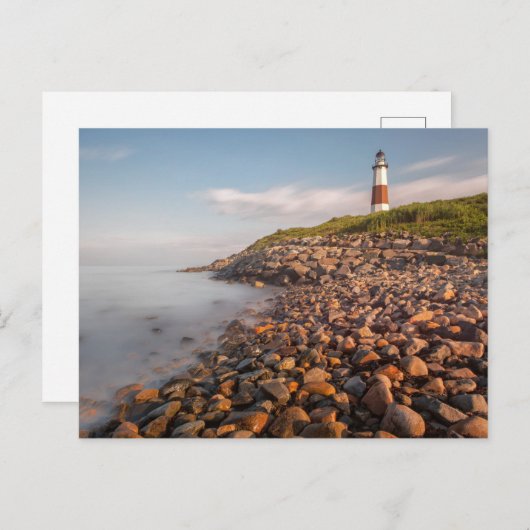 Leuchttürme | Montauk Point Long Island Postkarte (Vorne/Hinten)